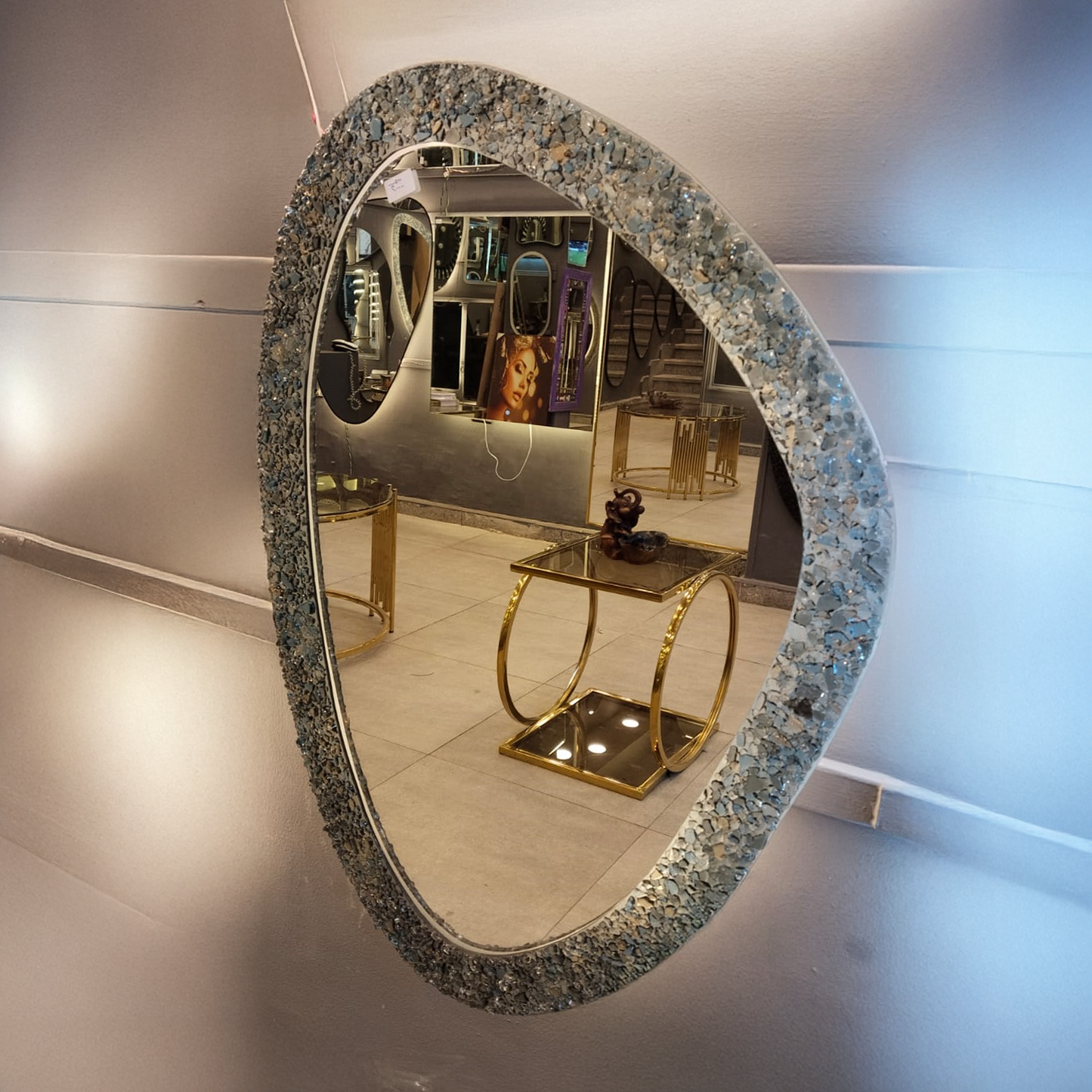 Artistic crystal mirror
